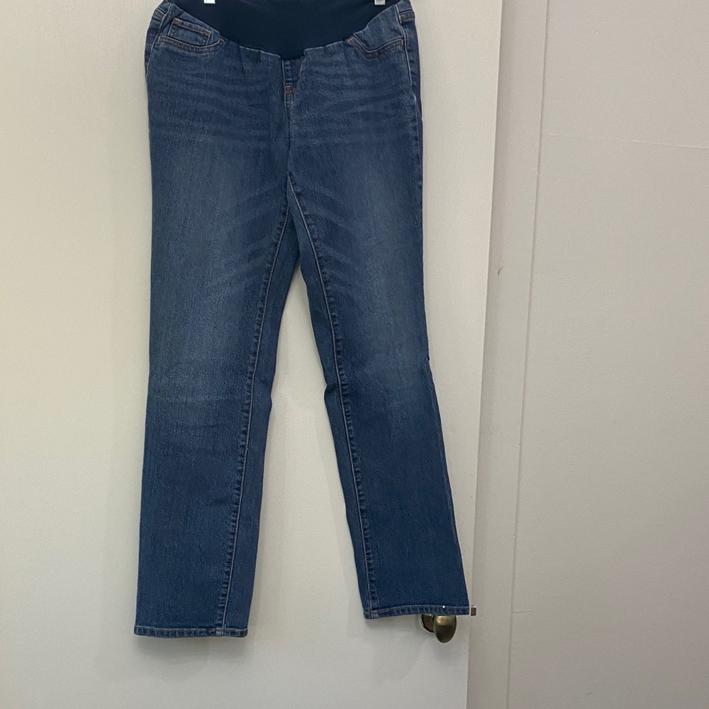 Indigo Blue Women's Straight Leg Jeans - Dark Blue Wash